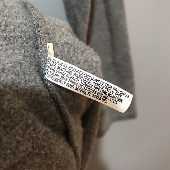 Soma Wknd Gray Knit Cardigan Comfy Lounge Sweater Size S Small Jersey Pockets - Picture 6 of 7